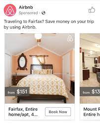 An ad for Airbnb on Facebook.