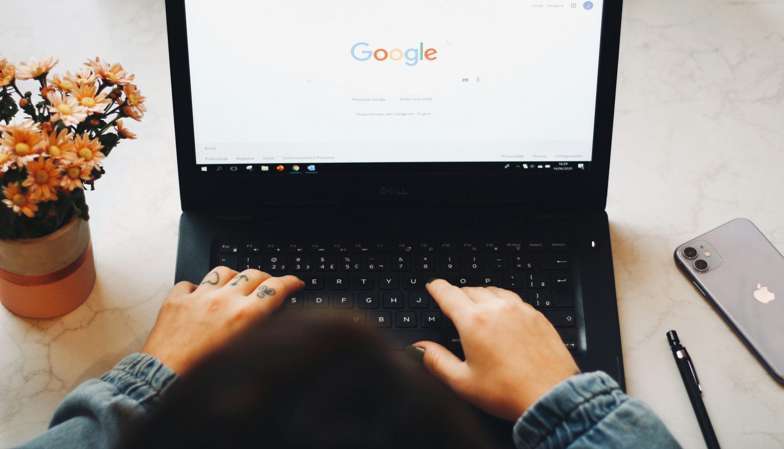 Someone exploring Google ads.