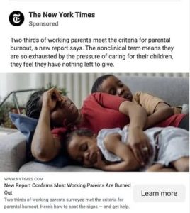 A Facebook ad for a New York Times subscription.