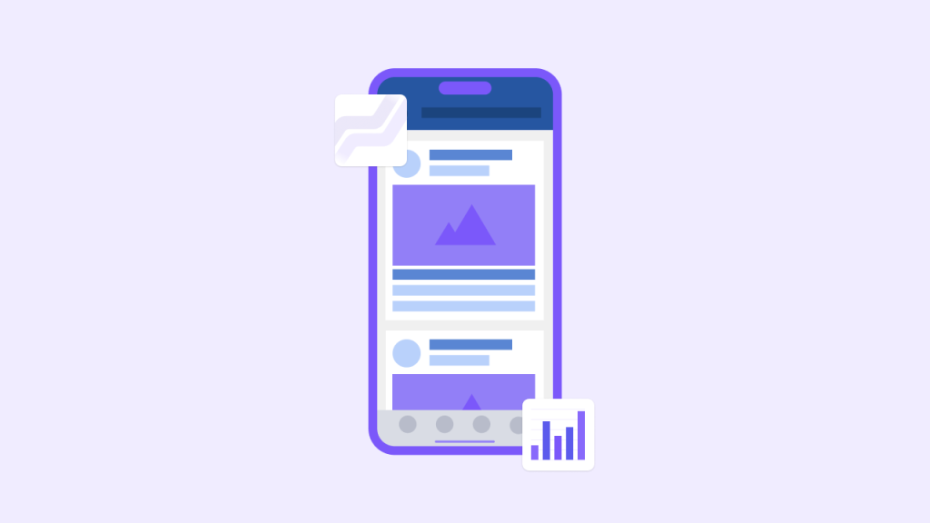 An infographic of a cellphone displaying affiliate advertisements.