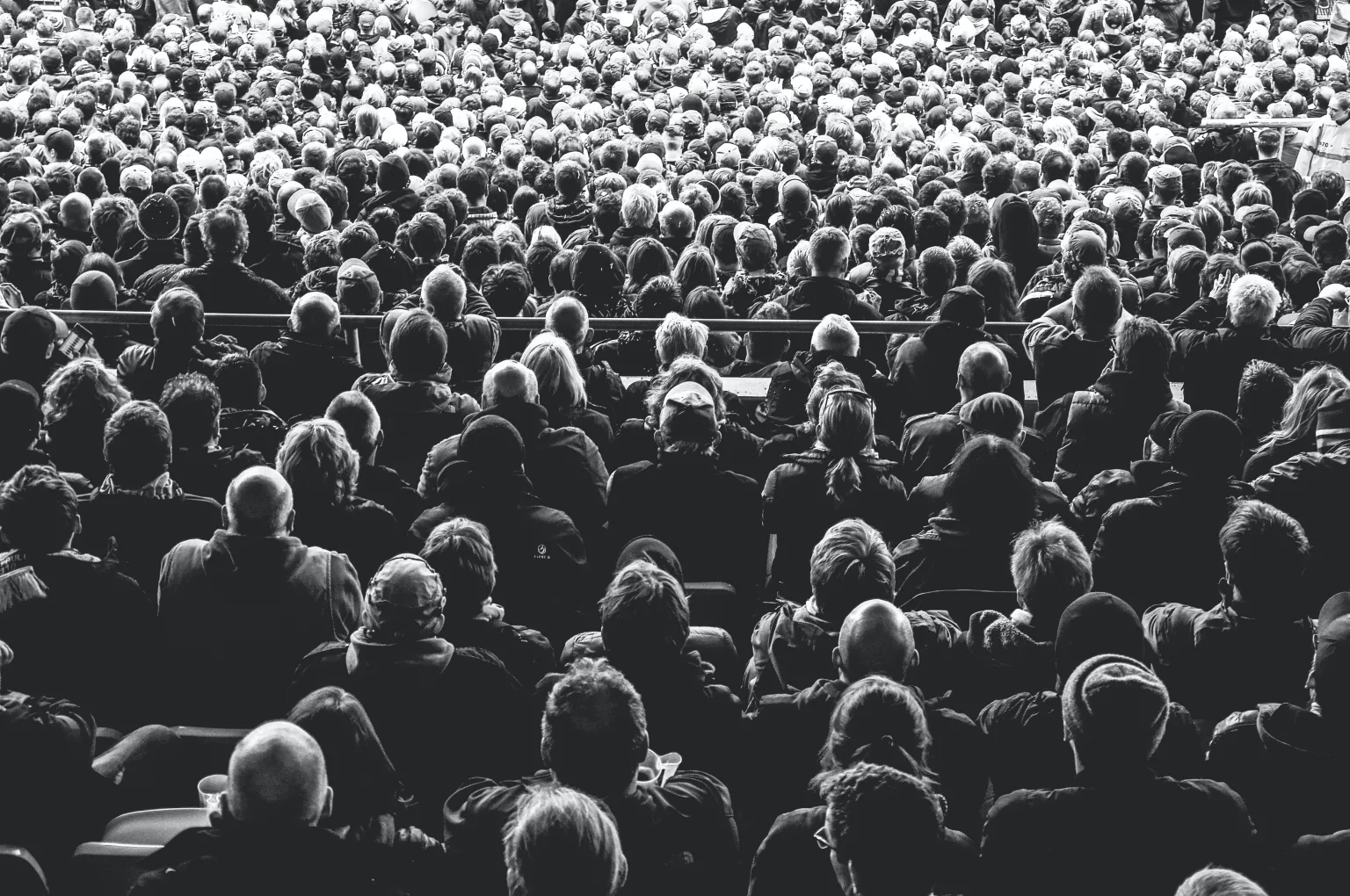 An audience in a theater.